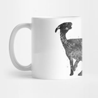 Parasaurolophus dinosaur black and white Mug